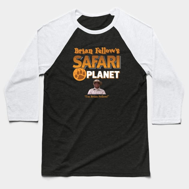 Brian Fellow's Safari Planet - SNL Baseball T-Shirt by BodinStreet